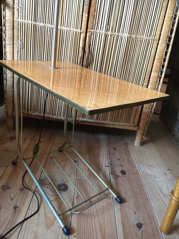 Vintage magazine rack floor lamp