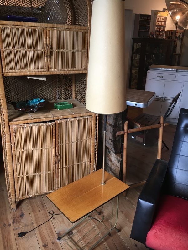 Vintage magazine rack floor lamp