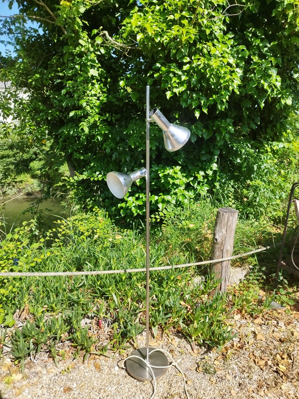 Space age chrome floor lamp