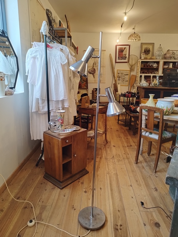 Space age chrome floor lamp