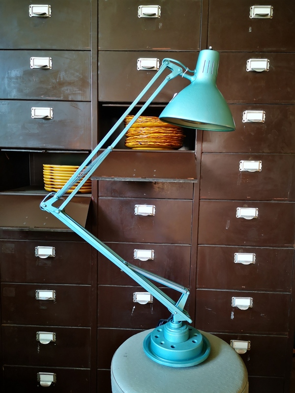 Blue articulated lamp