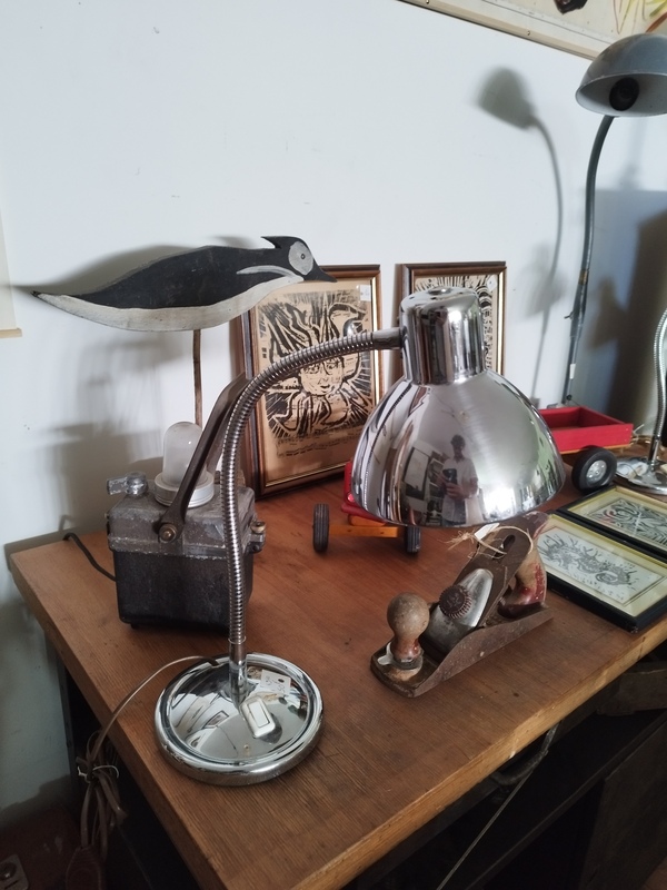 60s chrome desk lamp