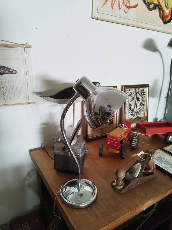 60s chrome desk lamp