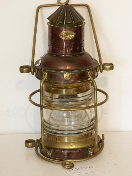 Lantern G. Worker in copper and brass