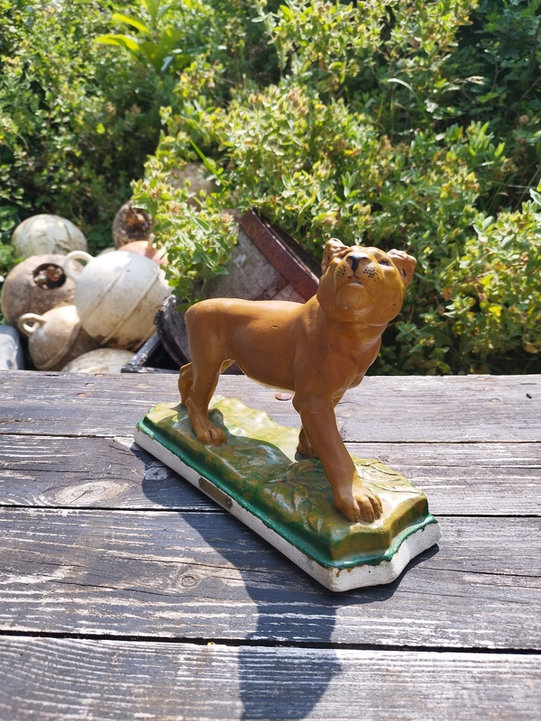 Lioness plaster Gaggini 20th century