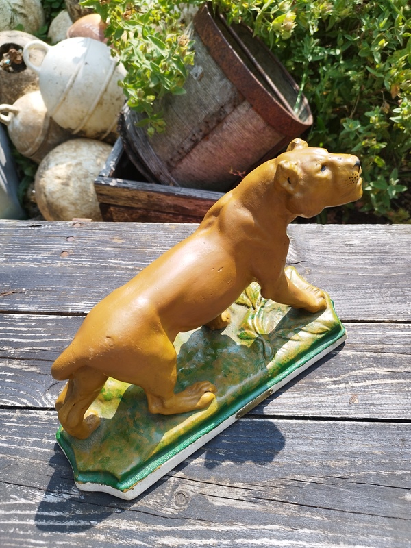 Lioness plaster Gaggini 20th century