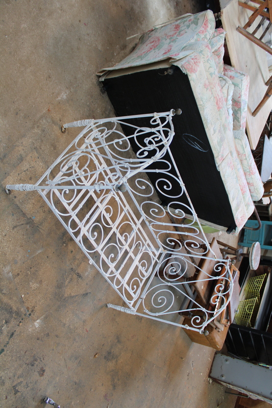 Old wrought iron bed