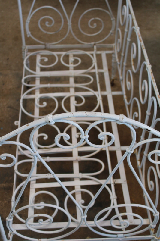 Old wrought iron bed