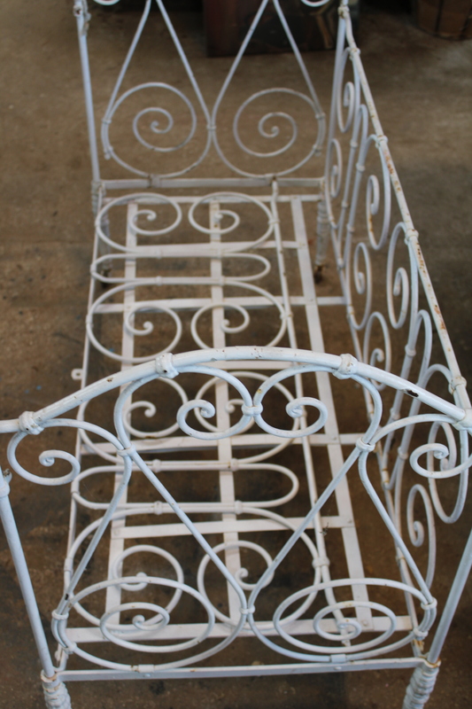 Old wrought iron bed