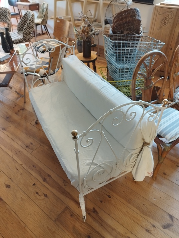 Old wrought iron bed