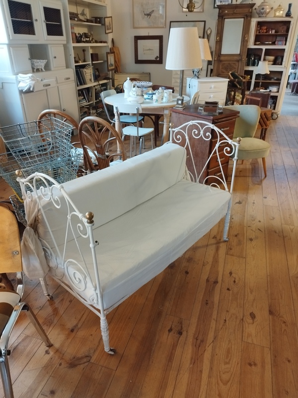 Old wrought iron bed