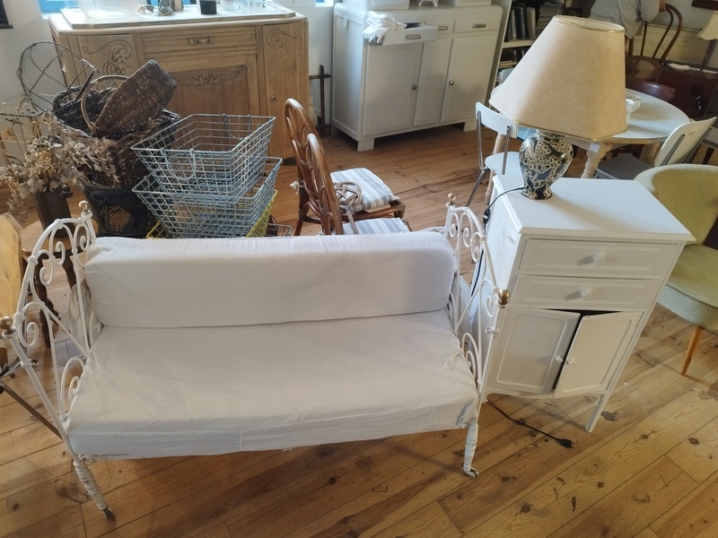 Old wrought iron bed