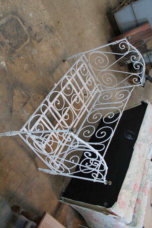 Old wrought iron bed
