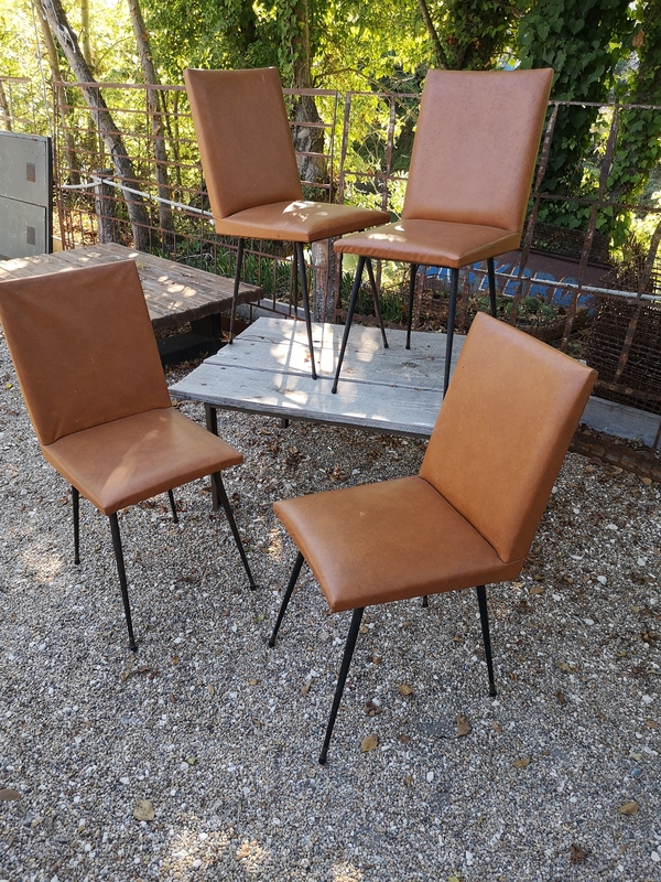 Set of four 60s designer chairs