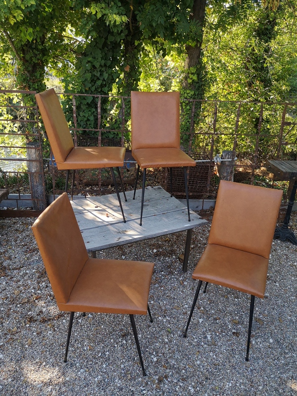 Set of four 60s designer chairs