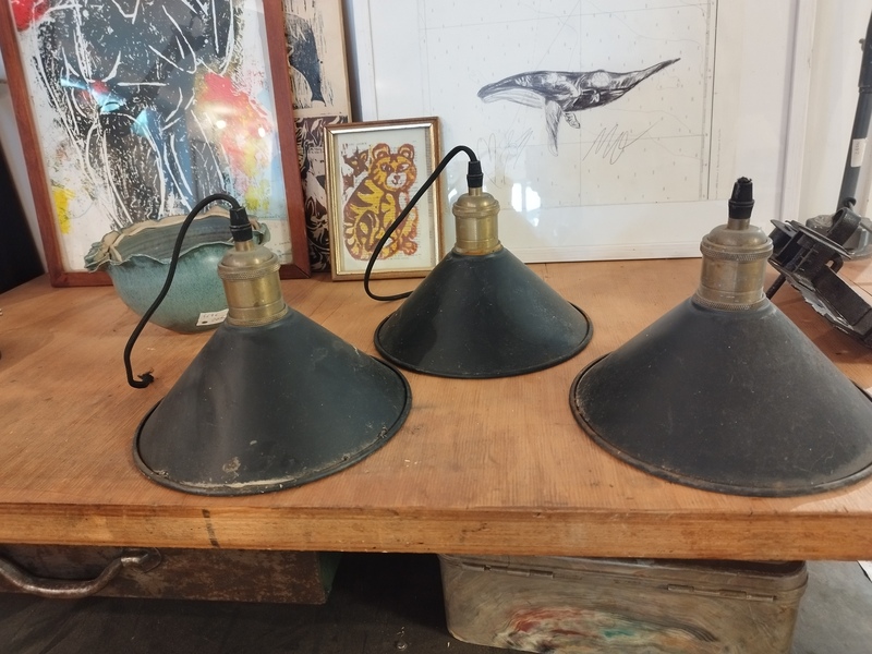 Set of three workshop lampshades 
