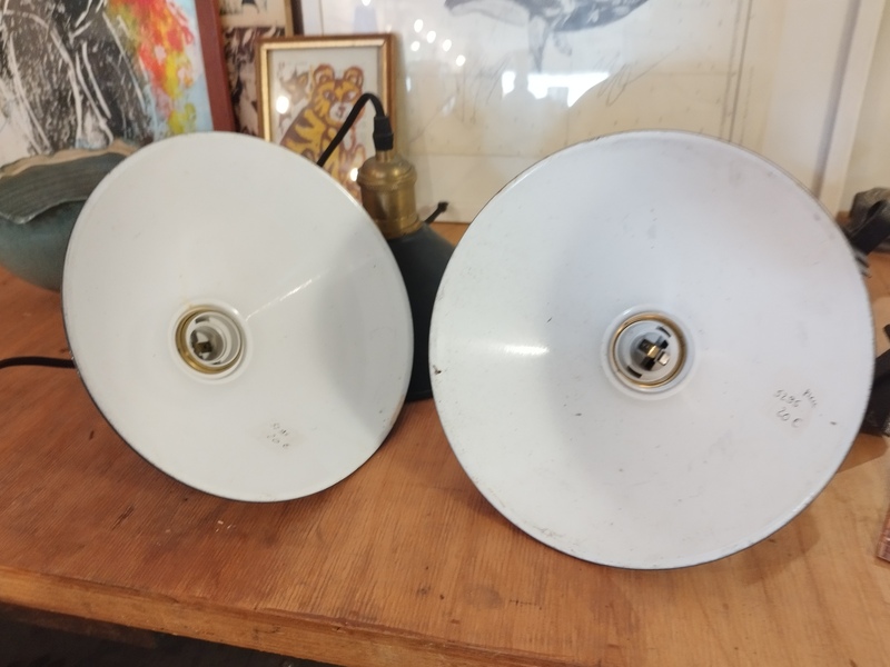Set of three workshop lampshades 