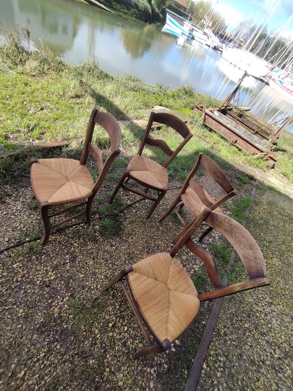 Set of four 20th-century chairs 