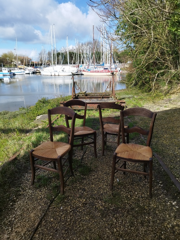 Set of four 20th-century chairs 
