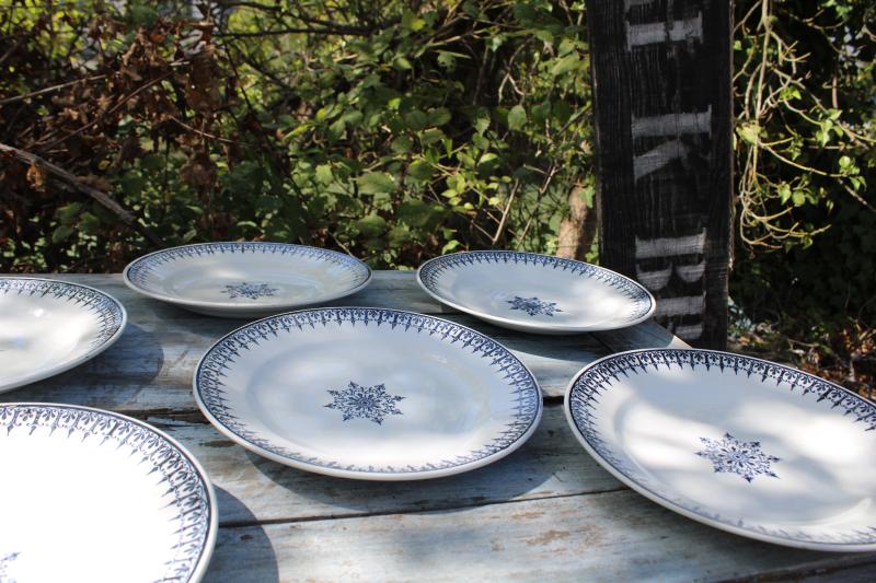 Set of six Saint Amand plates 