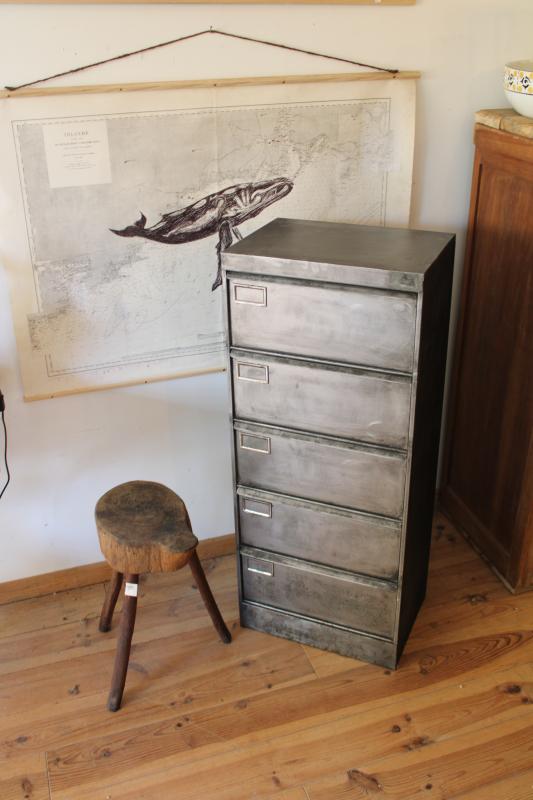 20th-century industrial cabinet with five doors