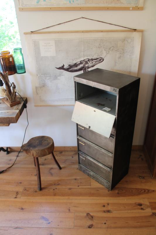 20th-century industrial cabinet with five doors