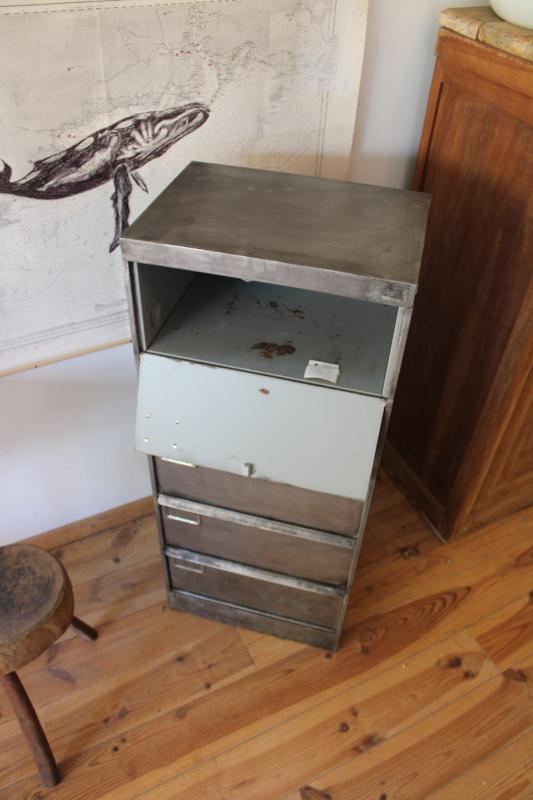 20th-century industrial cabinet with five doors