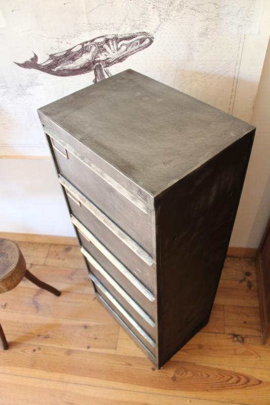 20th-century industrial cabinet with five doors