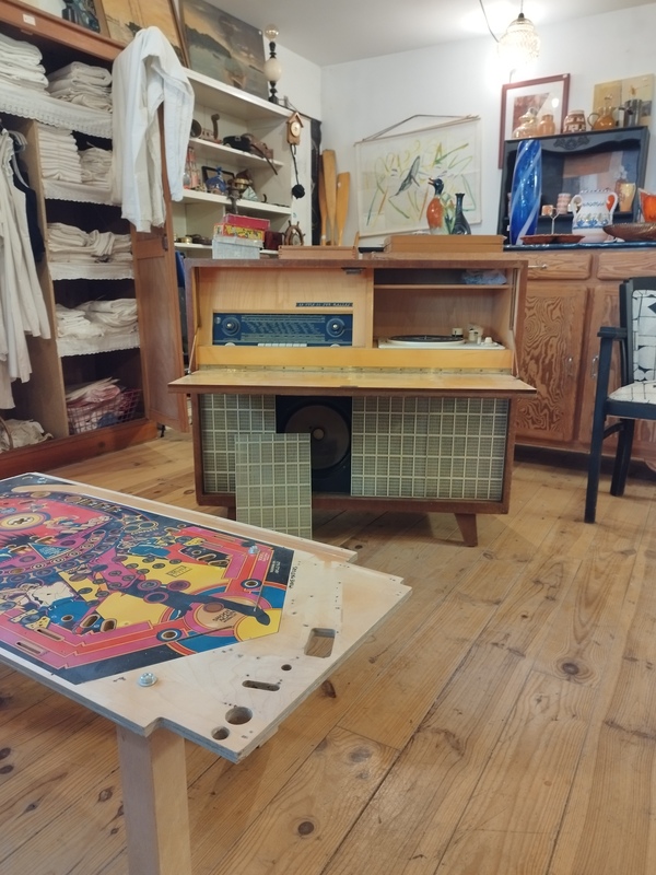 His Master's Voice Record Player Radio Cabinet from the 50s