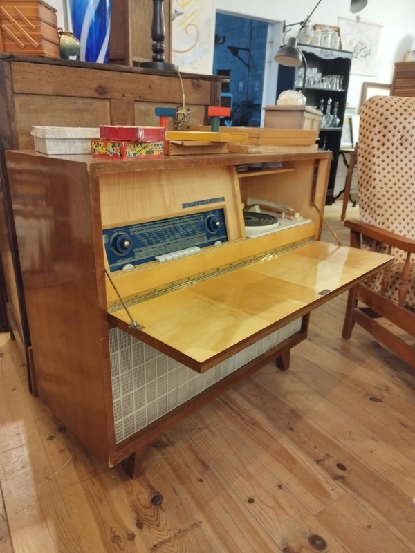 His Master's Voice Record Player Radio Cabinet from the 50s
