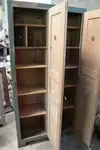 1950s wooden locker room 