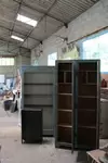 1950s wooden locker room 
