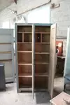 1950s wooden locker room 