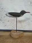 20th century hand painted wooden marsh birds