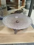 20th century silver-footed crystal cup 