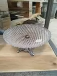 20th century silver-footed crystal cup 