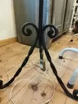 50s wrought iron floor lamp