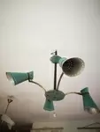 60s designer chandelier with four diabolo lights