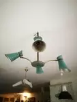 60s designer chandelier with four diabolo lights