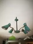 60s designer chandelier with four diabolo lights