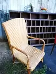 60s rattan armchair