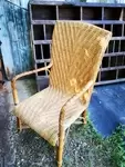 60s rattan armchair