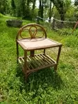 60s rattan side table