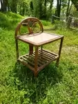 60s rattan side table