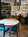 60s wooden round table