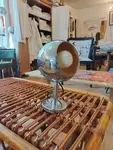 70s chrome eye ball wall light