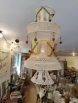 70s crochet ceiling light