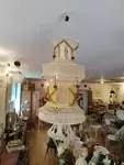 70s crochet ceiling light