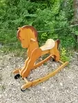70s wooden rocking horse