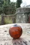 Amber glass ball